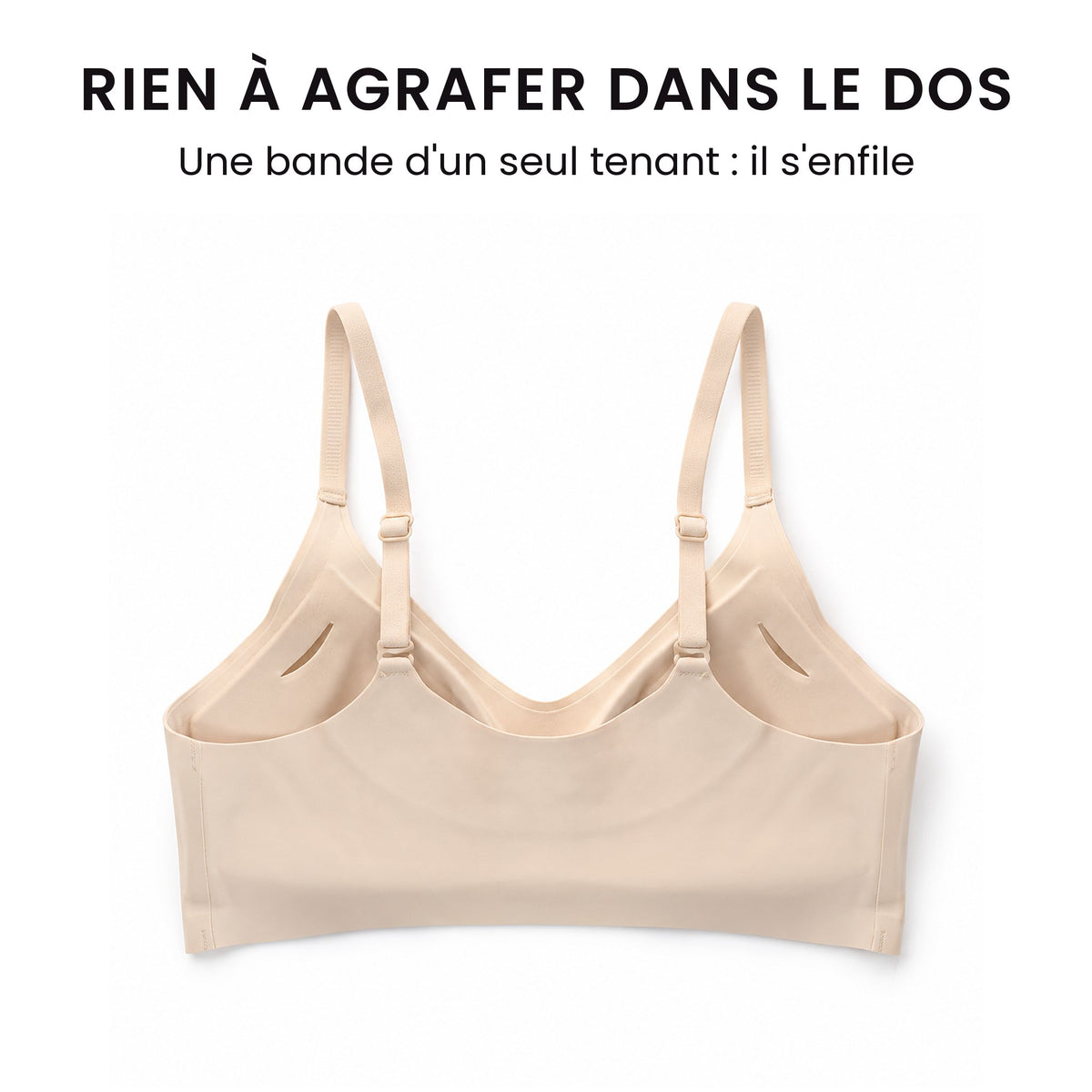 Le dos : une bande d'un seul tenant, rien à agrafer